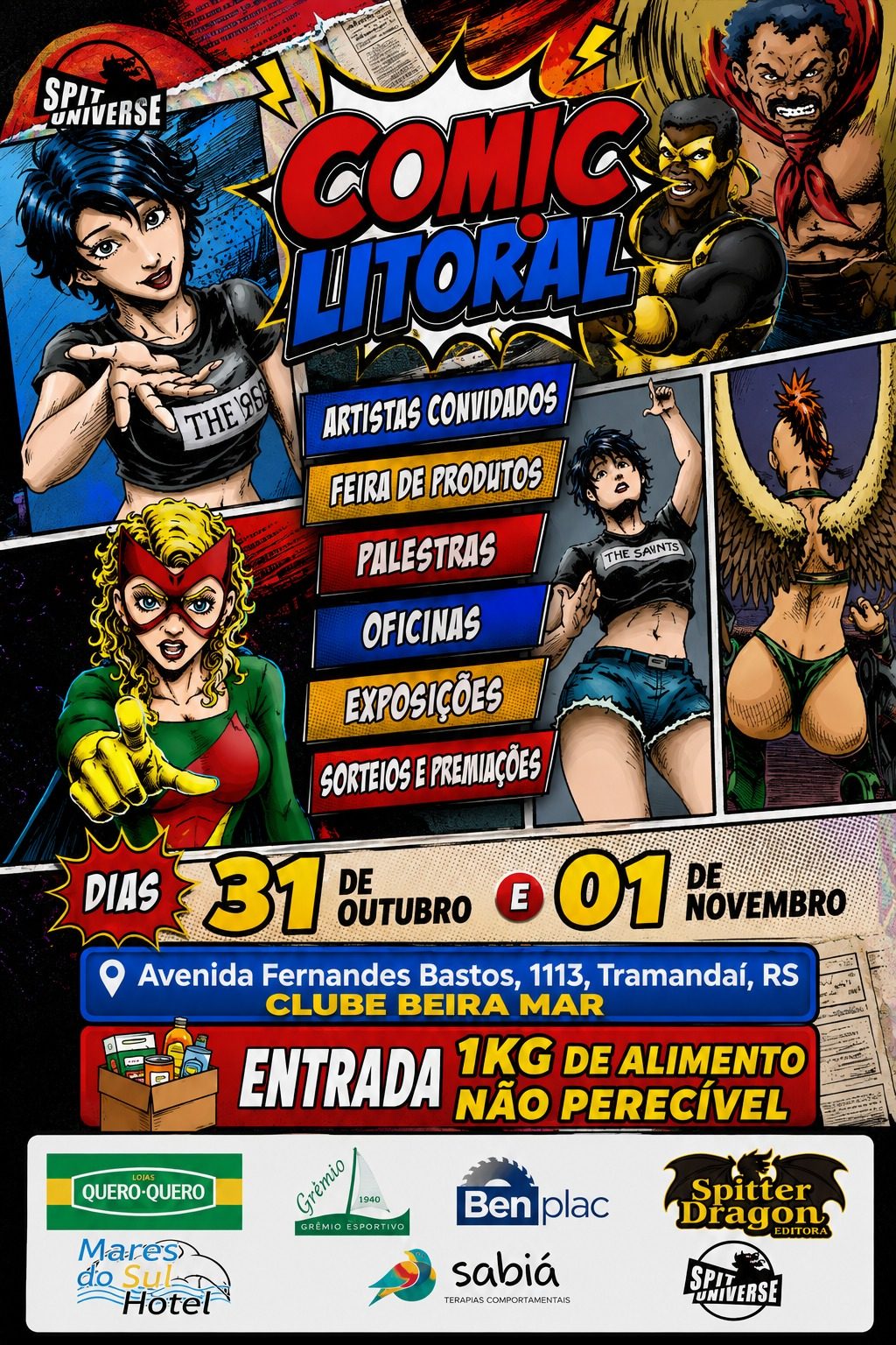 Comic Litoral chega ao Clube Beira Mar com dois dias de cultura pop, quadrinhos e diversão